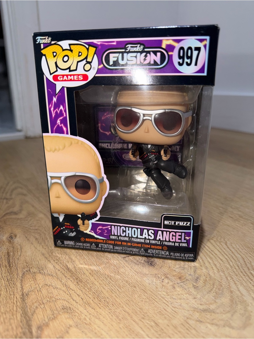 Funko Pop! Fusion Nicholas Angel Collectible Figure - Purple, Black, White